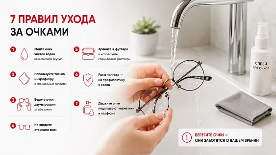 Как правильно ухаживать за очками: 7 правил и 5 главных ошибок